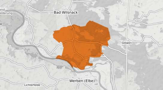 Mietspiegelkarte Legde Quitzoebel